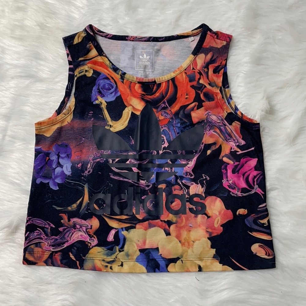 Adidas flower tank top
